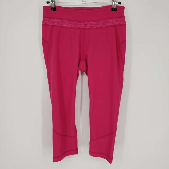 3/$25 Talbots Cropped Workout Leggings SP Performance Active Capri Hot Pink - Picture 1 of 8